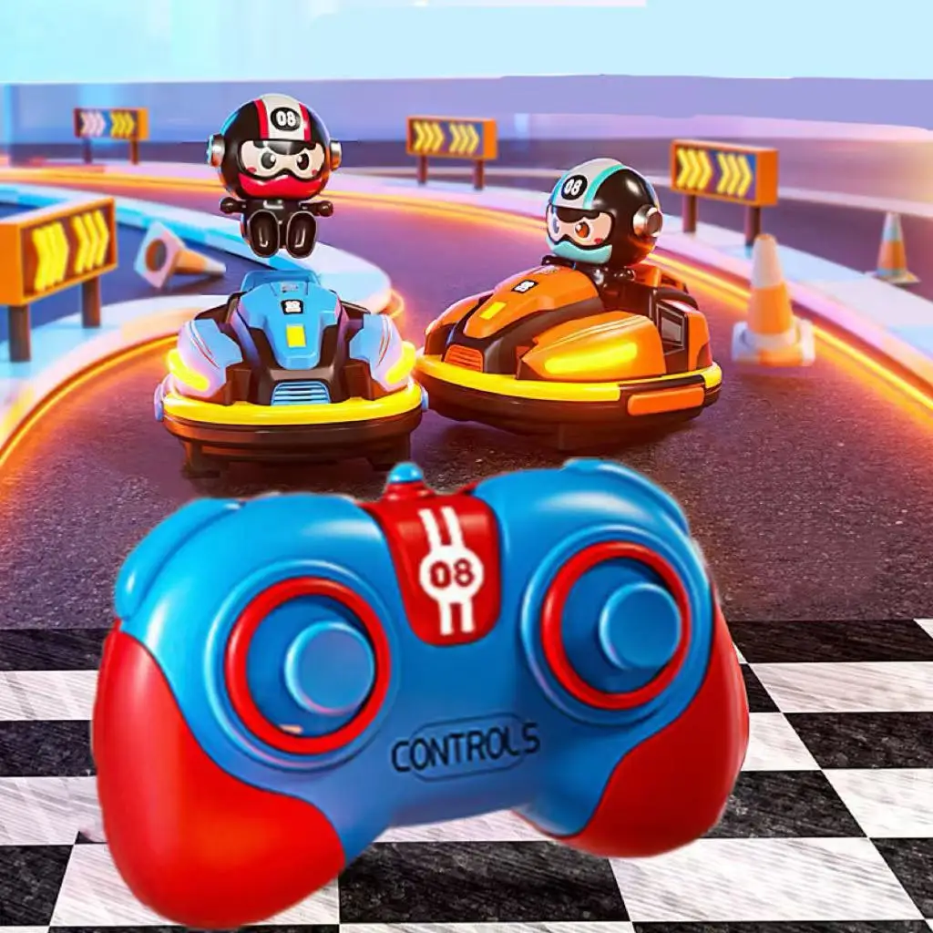 New 2.4 G Remote Control Bumper Car Duel Spray Music Racing Boy Crazyracing Kartrider Toys