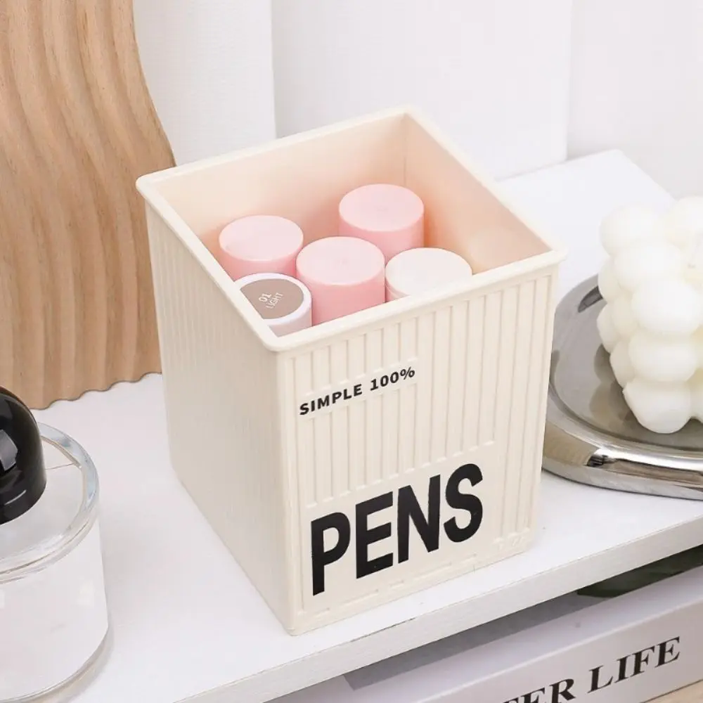 Multifunction Desktop Storage Box Large Capacity Stationery Storage Case Makeup Brush Organizer Mini Desktop Trash Can