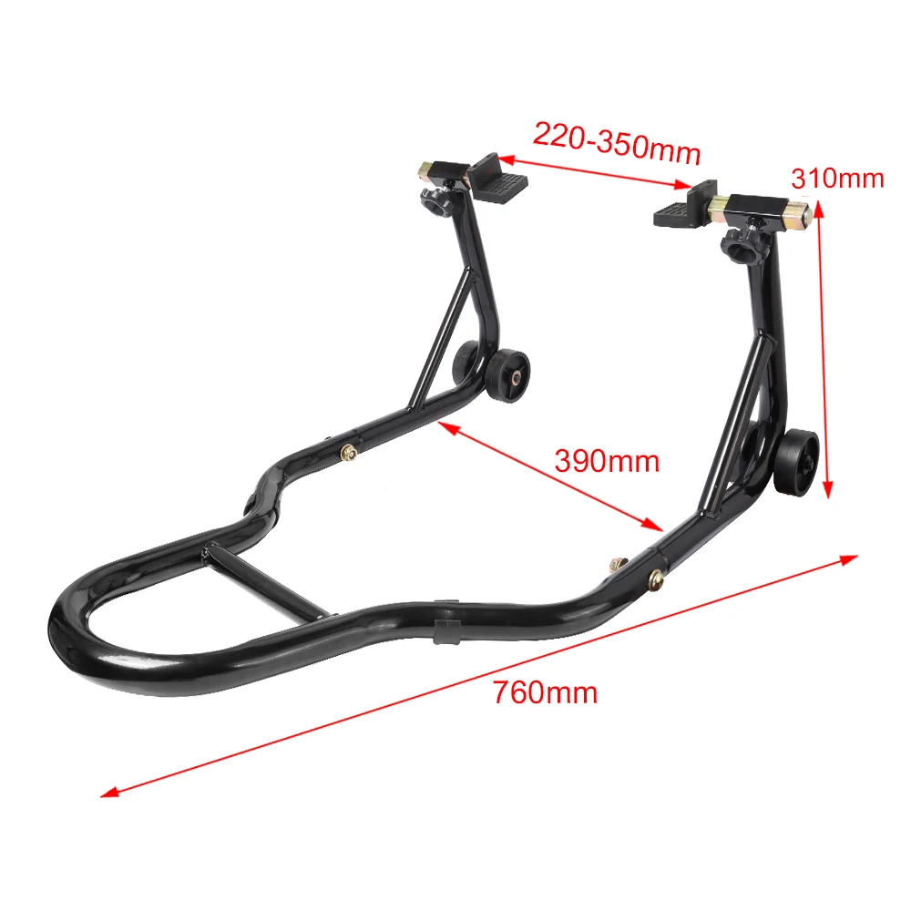 Motorcycle Stand Lift 850lbs Front Rear Combo Stand Lift Stand Front and Rear Wheel Fork Stand Heavy Duty Rear Wheel Stand