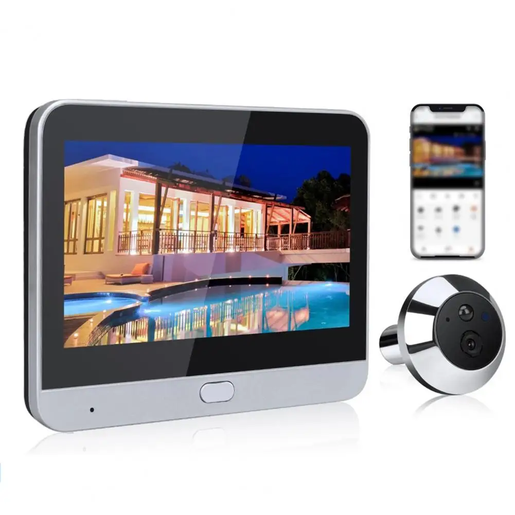 1080p Resolution Doorbell Video Doorbell with Motion Sensor 1080p Resolution Video Doorbell with 120 Degree Wide Angle for Home