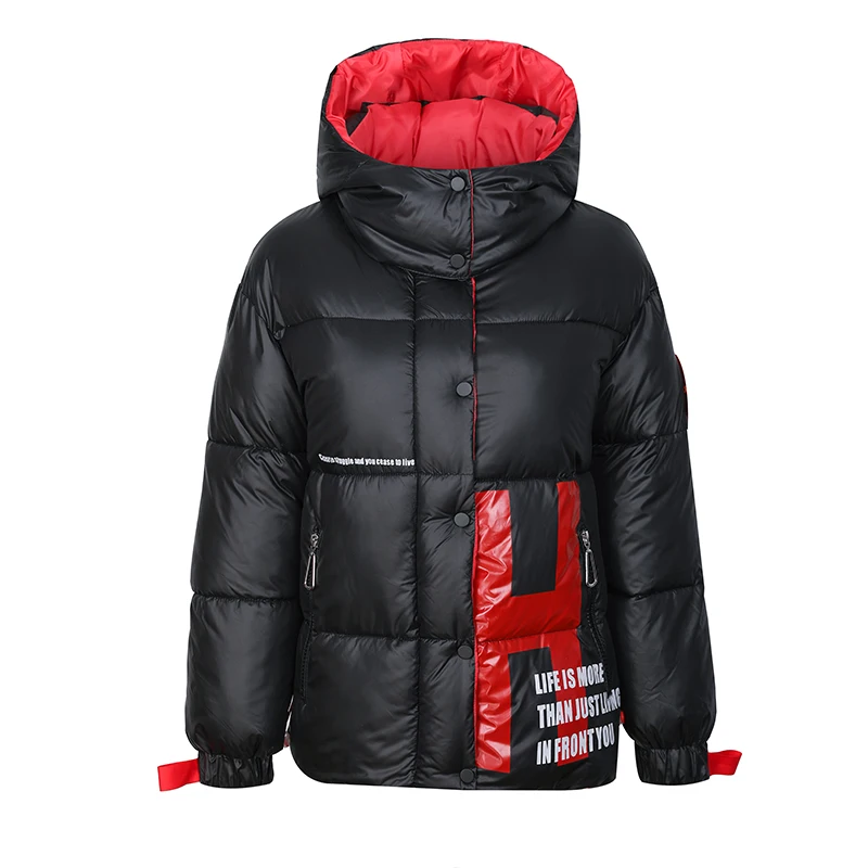 Thicken Overcoat Warm Parkas Short Jackets Women Outerwear  Winter Coats Hooded Down Jacket Female Padded Coat Loose Casual