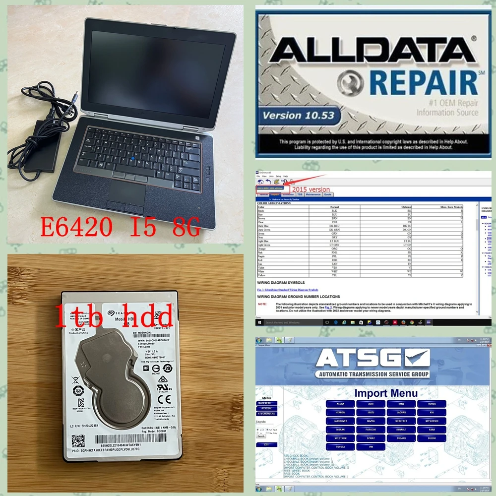 

Alldata 10.53 M itchell Ondemand 2015 ATSG 2012, хорошо устанавливаемый в использовании ноутбук E6420 I5 8G 1 ТБ, внутренний жесткий диск, жесткий диск Win7