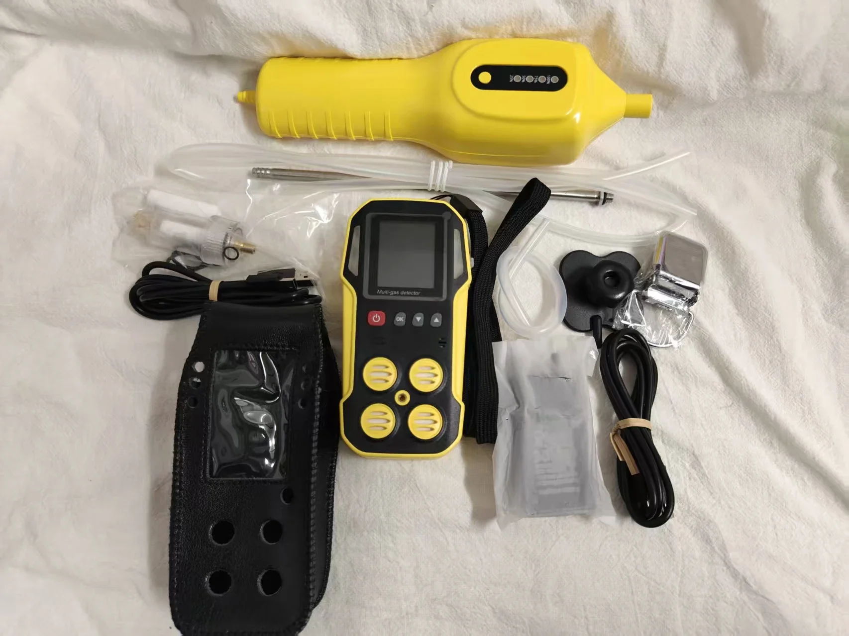 Automobile Portable exhaust 5 in 1 sensor Gas analyzers sound light alarm no ch4 h2s - co/co2/hc/o2/nox multi air gas detector