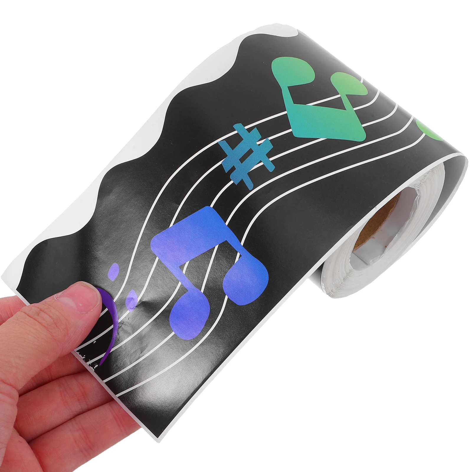 1 ملصقات حدودية لتزيين لوحة الإعلانات، زخرفة ملاحظة الموسيقى الإبداعية، سهلة القطع تناسب جميع الأحجام، ديكور الفصول الدراسية #4