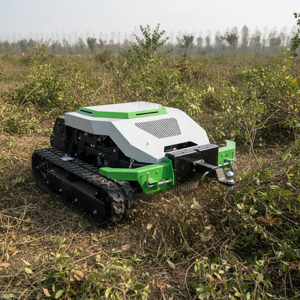 

Компактная газонокосилка с дистанционным управлением, гибкий радиоуправляемый триммер для узких участков сада