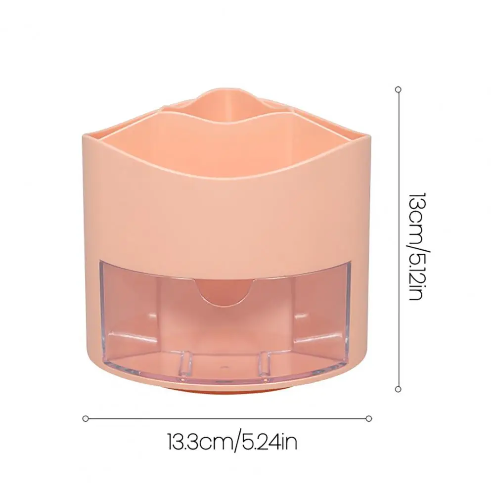 حامل قلم متعدد الوظائف قسم أبيض وطبقات قلم رصاص دوار مكتب تخزين سطح المكتب لوازم مكتبية أدوات التجميل #2