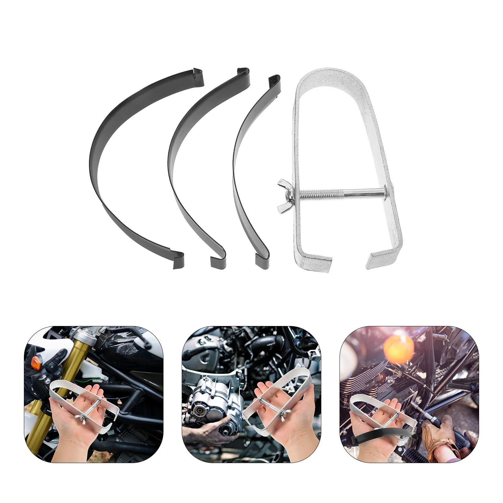 

1 комплект компрессора поршневых колец, практичный прочный набор инструментов для ремонта и обслуживания двигателя мотоцикла, прецизионная установка поршня