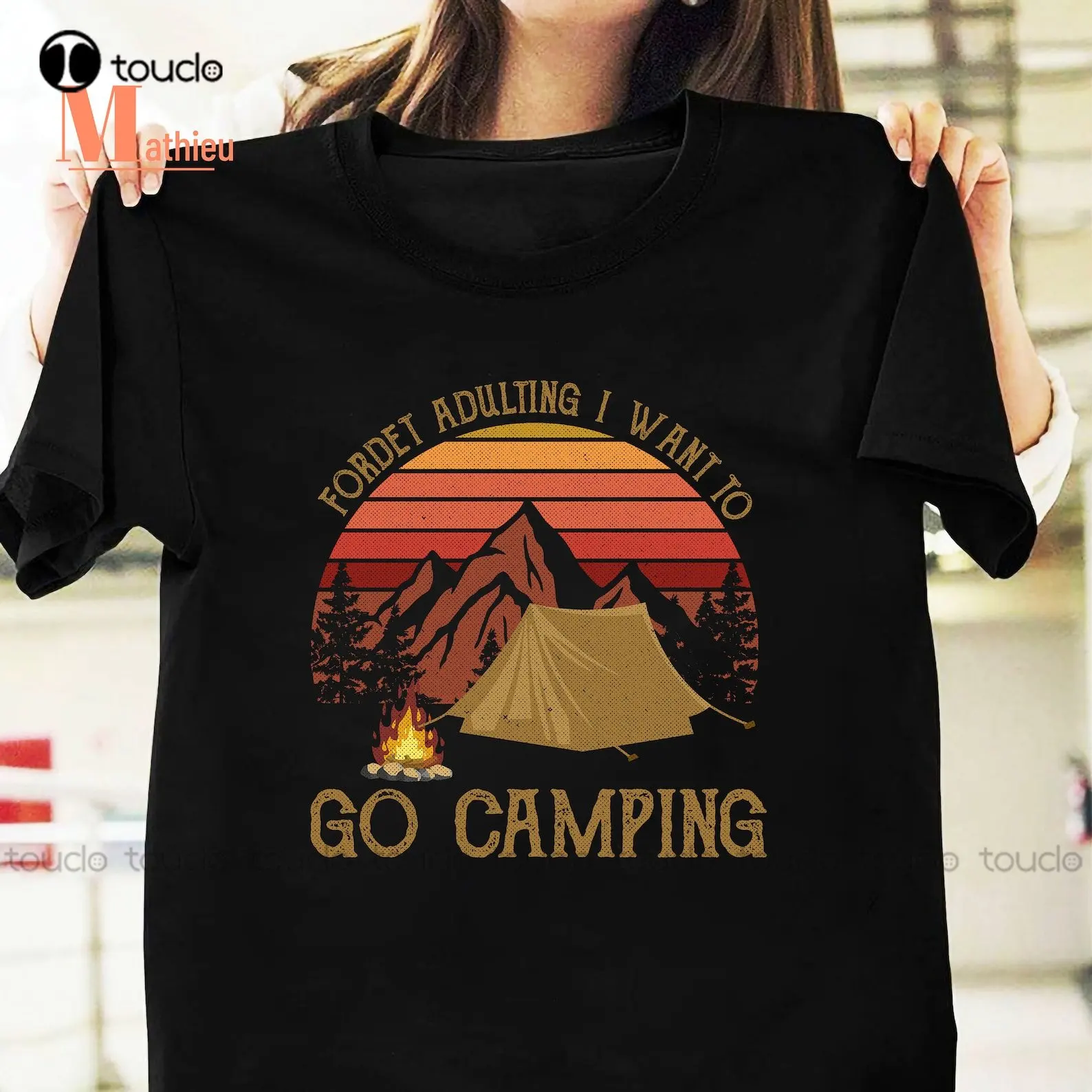 First Rule Of Camping Start The Camp Before You Drinking Sunset Vintage T-Shirt Camper Shirt Funny Dad Shirts Xs-5Xl Printed Tee