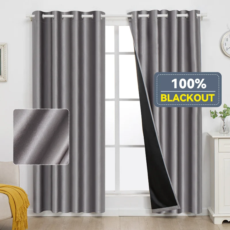 

Modern Simple Gray Curtains Fully Blackout Prague Embossed French Curtains for Living Dining Room Bedroom Customization