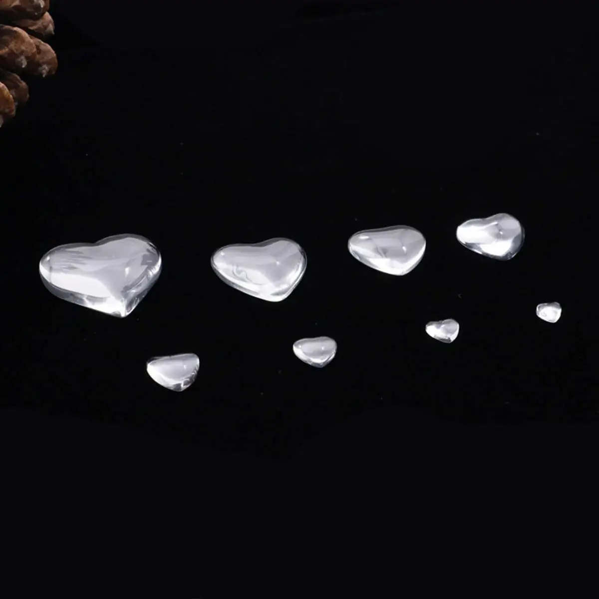 500PCS Clear Glass Dome Cabochons Love Heart Shape 8-18mm DIY Jewelry Crafts Accessories Souvenir Festival Gift Making Supplies