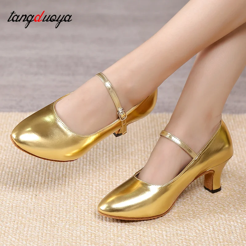 Wholesale Latin Dance Shoes Women Dancing Shoes High Heeled 5.5cm Ballroom Modern Dance Shoes For Women Indoor\Outdoor