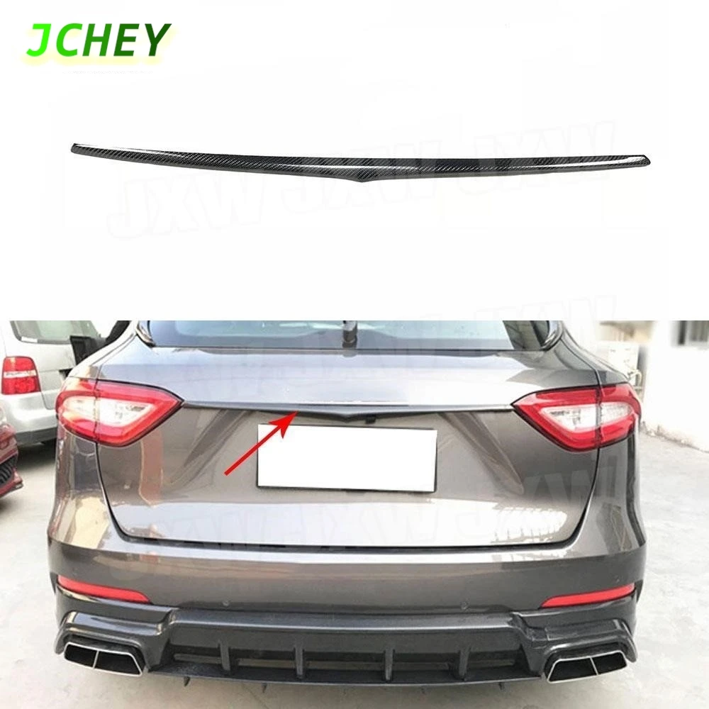 

JCHEY подходит для Maserati Levante 2016-2019, задний багажник, накладка на крышку багажника, спойлер, крышка бампера, полоса из углеродного волокна, наклейка