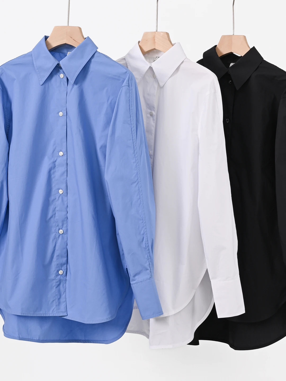 

Высококачественная шелково-хлопковая рубашка с длинным рукавом, свободного кроя, с эффектной драпировкой и воротником-стойкой для женщин, дышащая и комфортная.