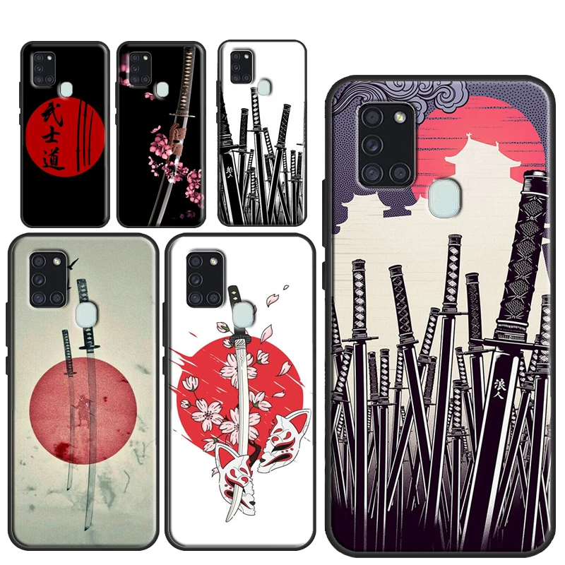 Japan Samurai Ninja Ronin Case For Samsung Galaxy A54 A34 A14 A52 A32 A12 A22 A51 A71 A50 A13 A33 A53 A52S Phone Cover