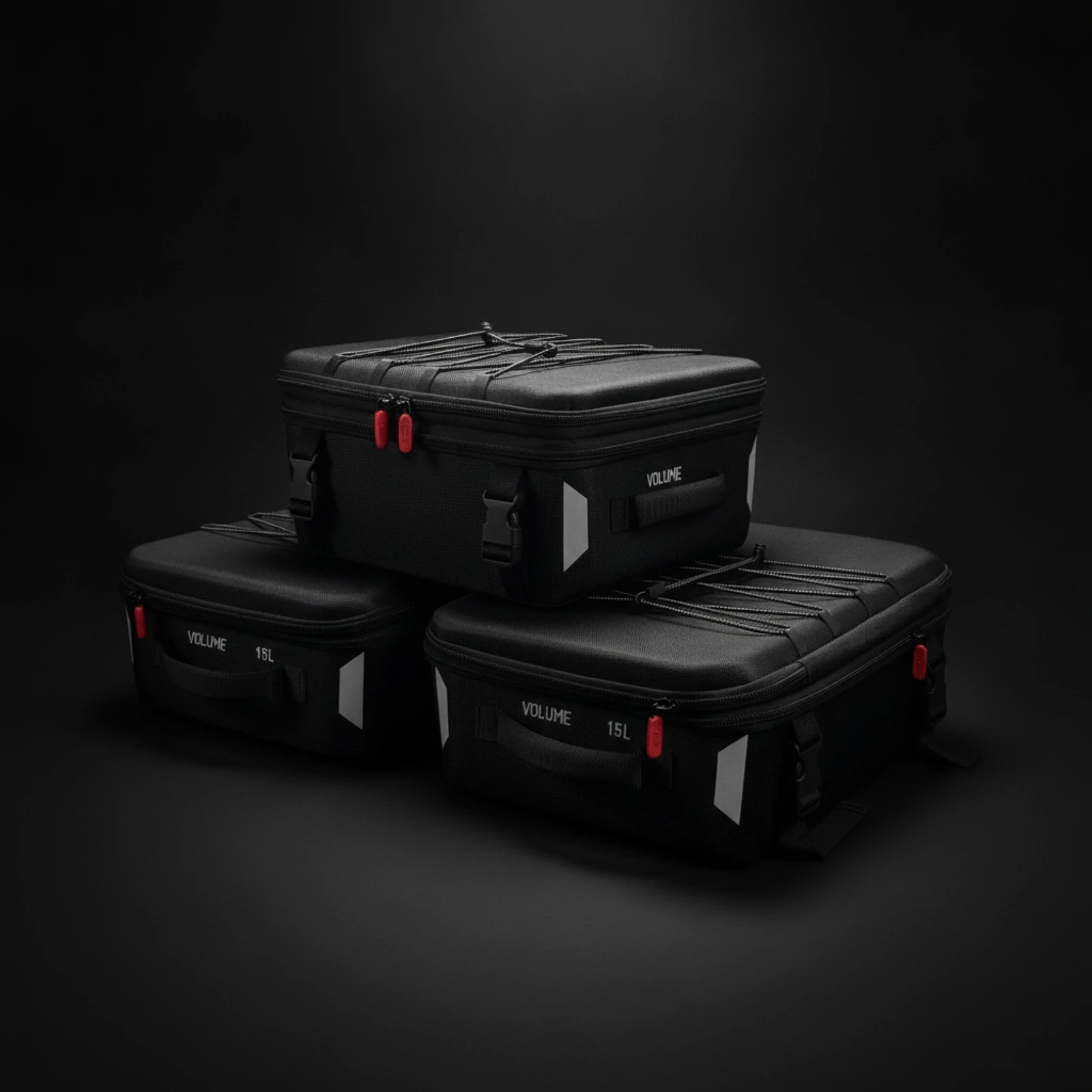 3 Pieces Motorcycle Luggage Bag Structured Hard-Shell Motorcycle Bag Sturdy Stylish for Motorcyclists, Daily Commuting