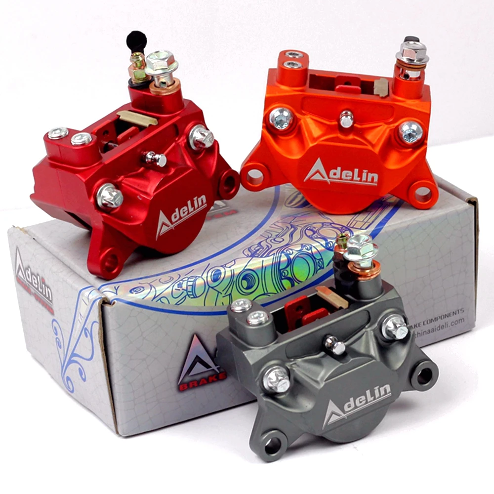 Adelin CNC ADL-10 Motorcycle 2 Piston Brake Caliper Pump 84mm Mounting for Honda Yamaha Kawasaki Suzuki Ducati BWS RS100 GTR M3