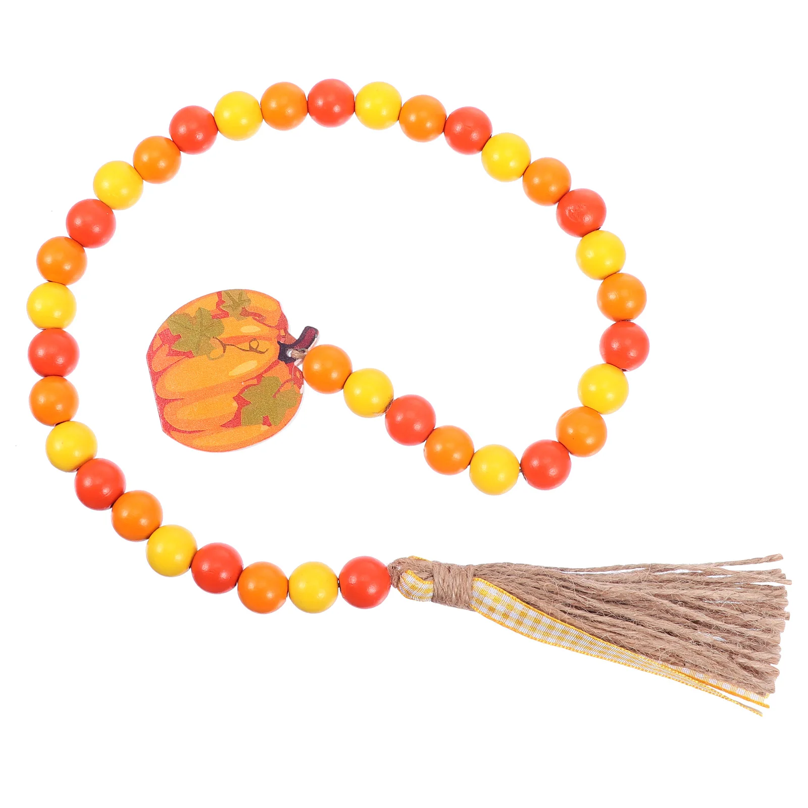 

Wooden Bead Smooth Surface Comfortable H Festive Party Tassel Pendant Stylish Decoration Thanksgiving Door Beads