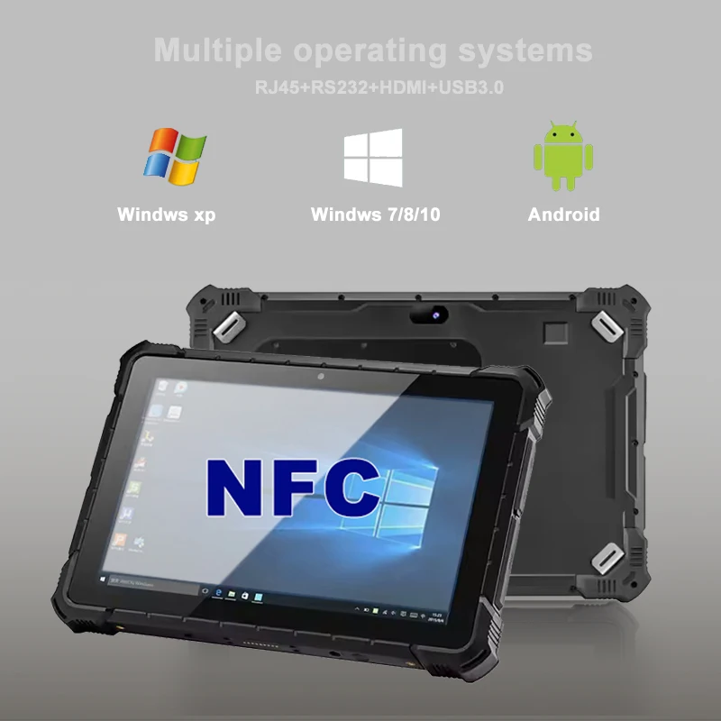 10.1 Inch IP67 Waterproof Industrial Rugged Windows Tablet PC with I=tel Processor 8+128GB Industrial Rugged Tablet