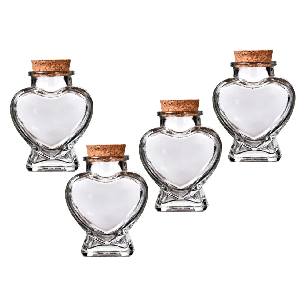 4 Pcs Creative Bottle Sand-filled Bottles Wishing Adornment DIY Drift Easy to Use Gift Wooden Glass Essential Oil Storage