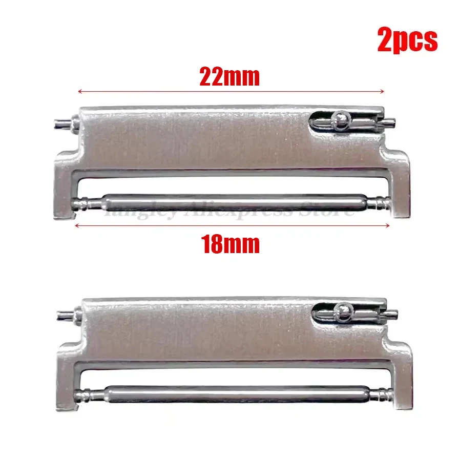 1 Paar Uhrenarmband-Adapter, 18 mm bis 20 mm, 22 mm, 20 mm bis 18/20/22 mm, 22 mm bis 22 mm, Schnellverschlussstifte, Anschlüsse, Uhrenarmband-Zubehör