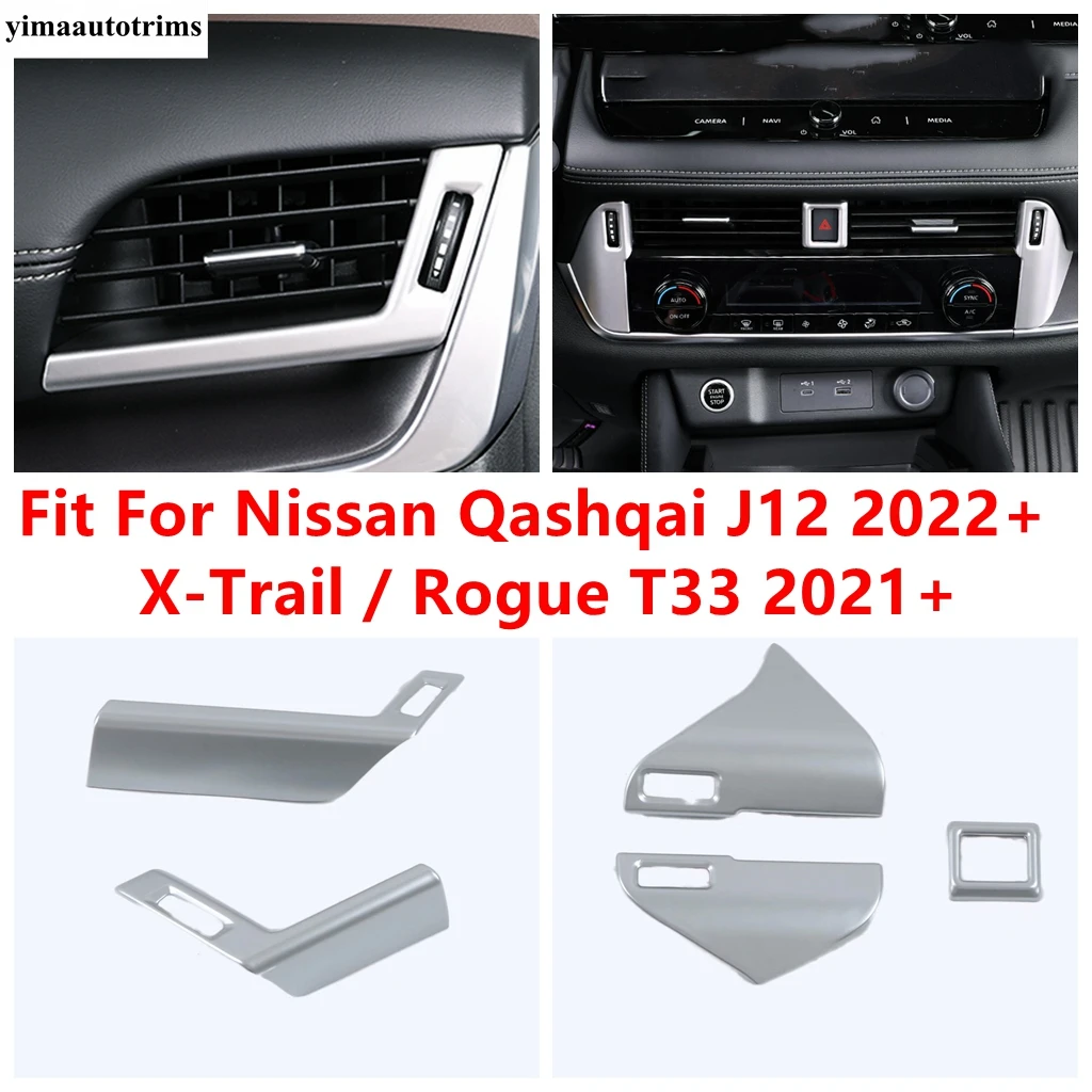 

ABS Middle Side Air AC Conditioning Outlet Vent Cover Trim For Nissan Qashqai J12 2022 - 2024 / X-Trail / Rogue T33 2021 - 2024