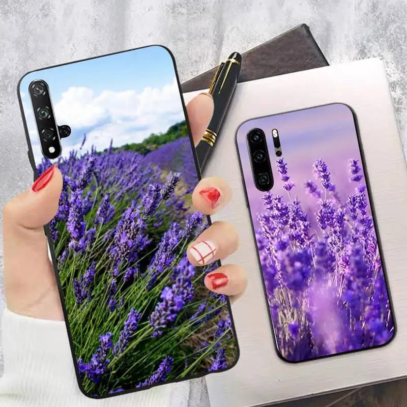 Lavender Purple flowers Phone Case for Huawei P30 40 20 10 8 9 lite pro plus Psmart2019