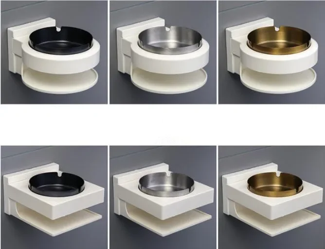 

Waterproof Ash Storage Rack Multifunction Ashtray Home Stainless Steel Wall-mounted Ashtray Hole-free Hanging Ashtray QA 146