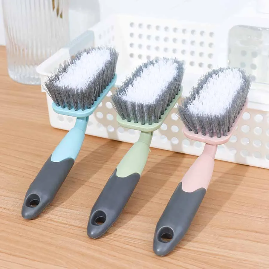 Long handled cleaning brush, floor brush, gap brush, multi-functional cleaning tool for household bathroom hard bristles 1PC