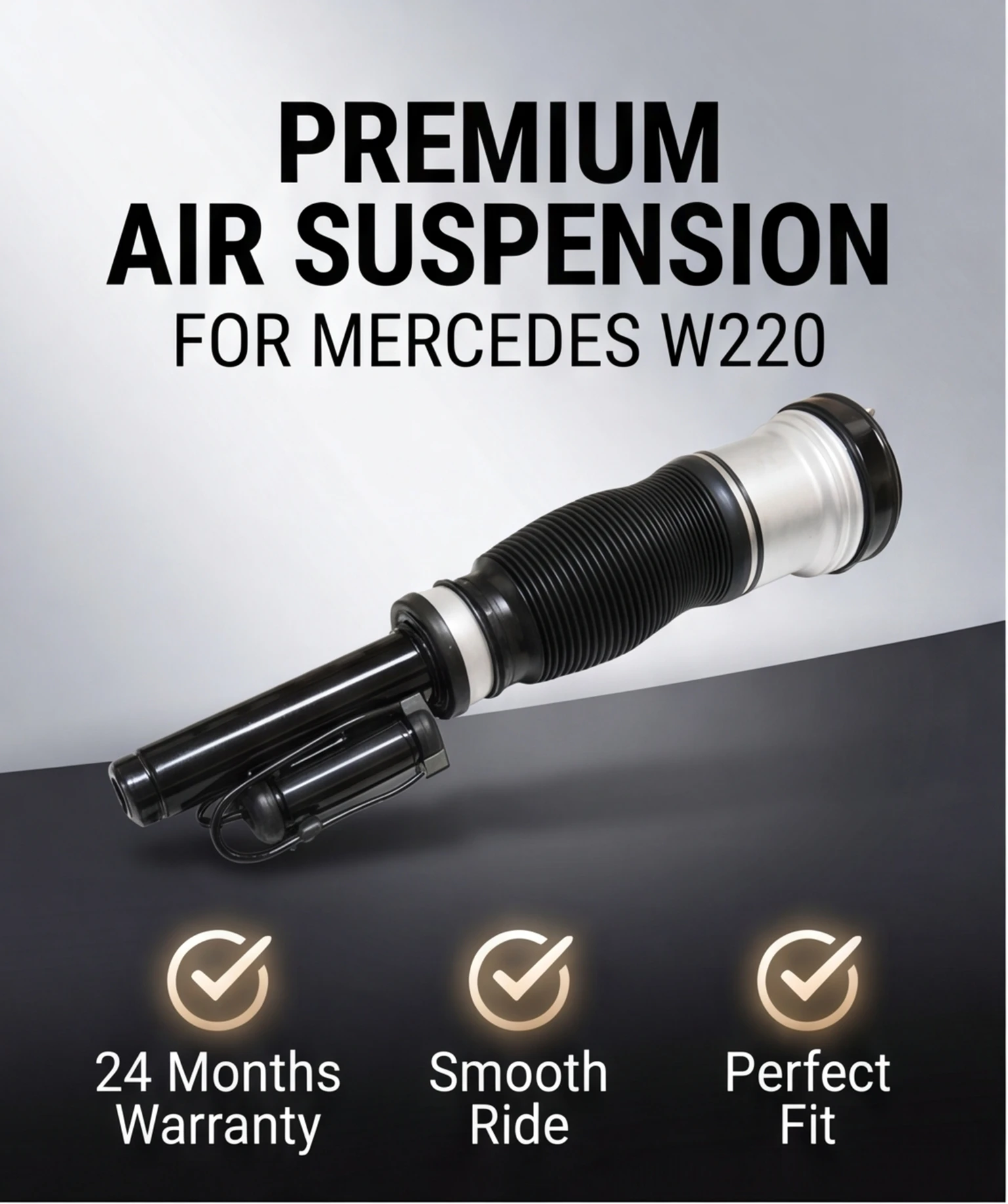 For Mercedes W220 S-CLASS 2WD Front Air Suspension Shock Absorber Strut 1998-2006 2203205113 2203202338