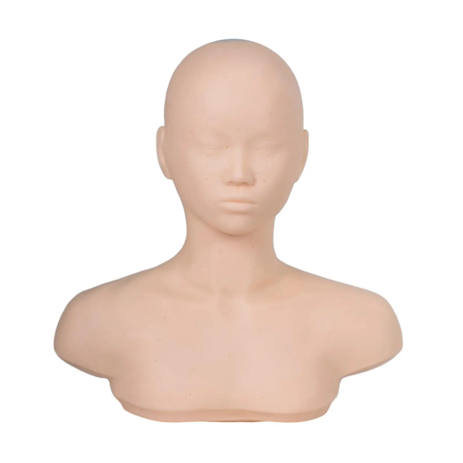 Practice Training Head,Mannequin,PracticeFace Head Cosmetology Doll Soft