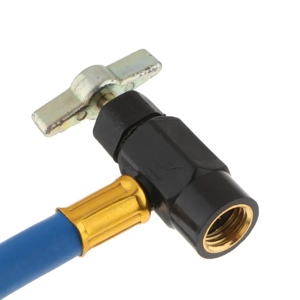Air Conditioning Recharge Hose Gauge R134a Measuring Tube Universal AC Refrigerant Pipe Valve for Automotive Cooling