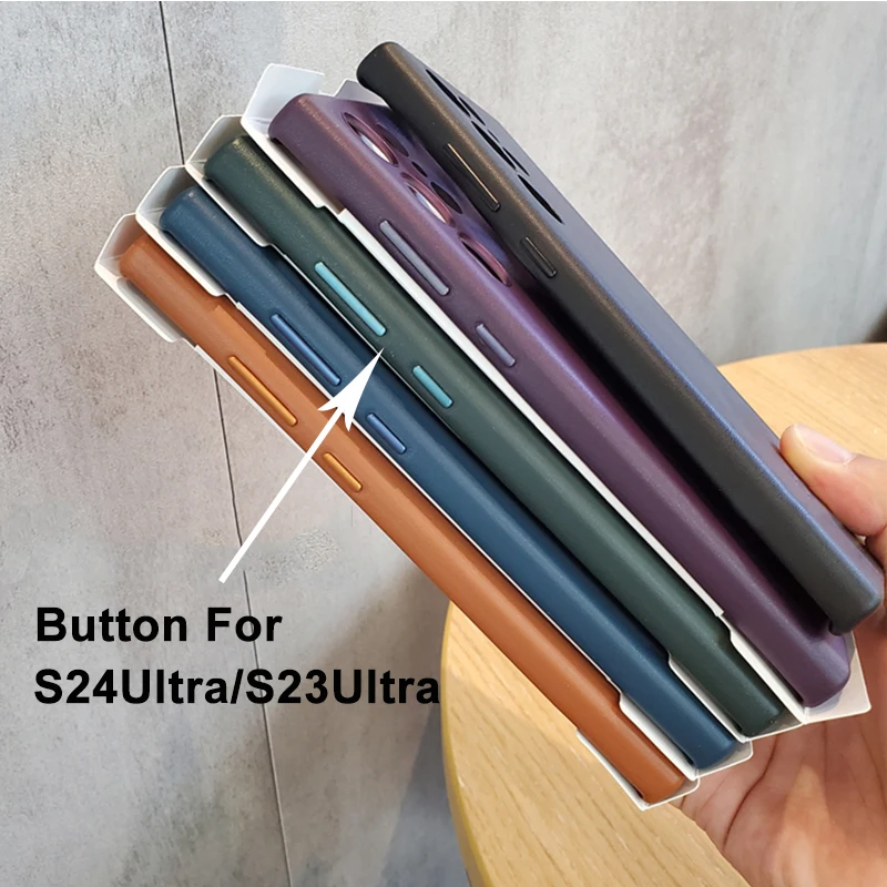 Samsung Galaxy S24 Ultra S24 Plus S24+ Case Hoge Kwaliteit Luxe Lederen Cover Volledige Beschermen Schokbestendig Shell Voor S24Ultra S24