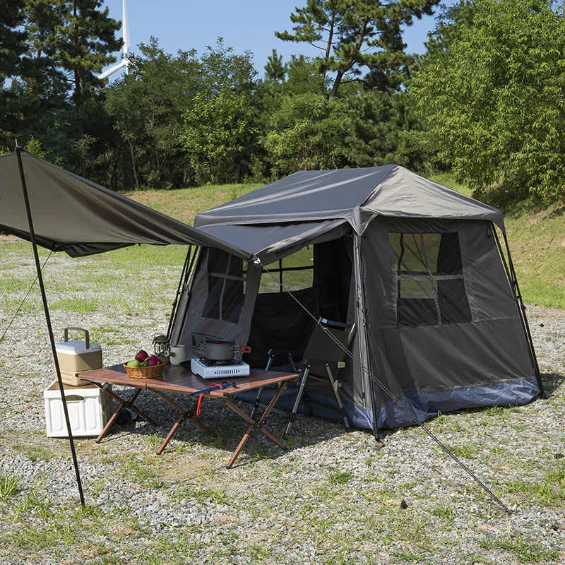 Portable Lightweight Large Camping Tent Family Quick Set-Up Automatic Travel Waterproof Outdoor Climbing Mountain Adventures