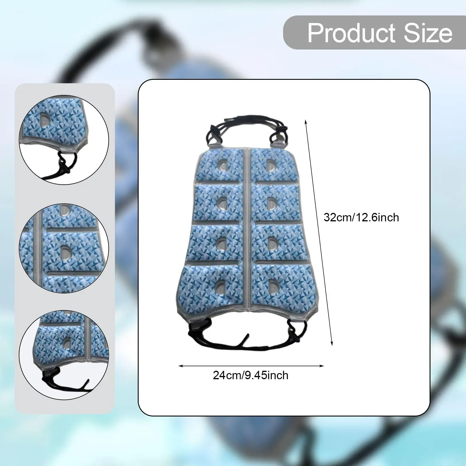TPU Backpack Cooling Pad Phase Change Ice Pack for Outdoor Activities Heat Relief Summer