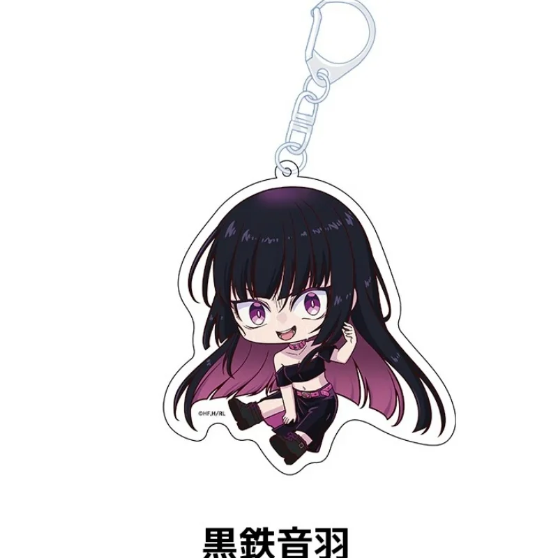 6cm Rock Is A Lady's Modesty Anime Acrylic Keychain Animation Related Products Girls Gift  Chain Bag Charms Cell Phone Pendant
