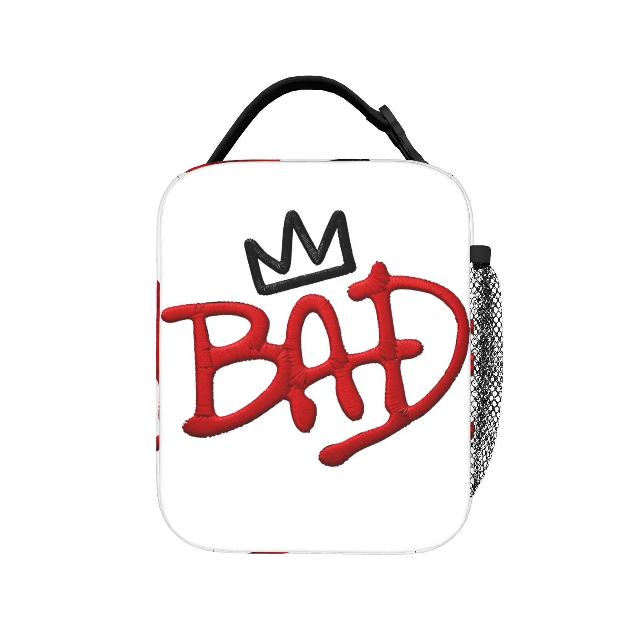 MJ king of pop BAD Insulated Lunch Bags High Capacity Reusable Thermal Bag Lunch Box Tote Work  Outdoor Girl Boy