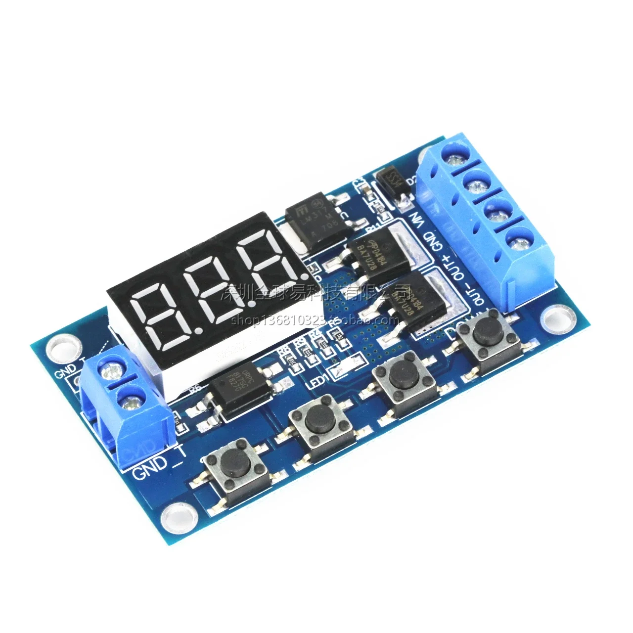 Trigger cycle timing, delay switch circuit, dual MOS board instead of relay module 12 24V