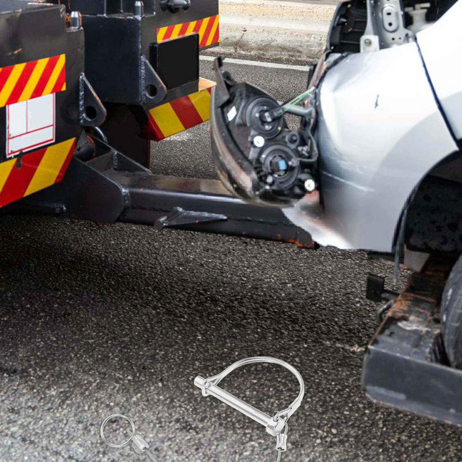 

Safety Clip Heavy Duty Trailer Coupler Chain Connector For Tow Hitch Receiver Trailer Pin Hitch Lock Wire Lock Pin