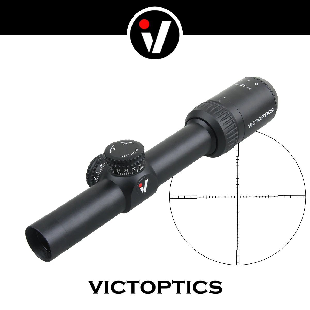 VictOptics 1-4x20 SFP Riflescope | Mil & Ranging Reticle | Fully Multi Coated​ | 25.4MM 1