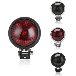 Motorcycle Led Brake Tail Light Signal Light 12v Retro Small Round Taillight Rear Stop Lamp Modified Parts