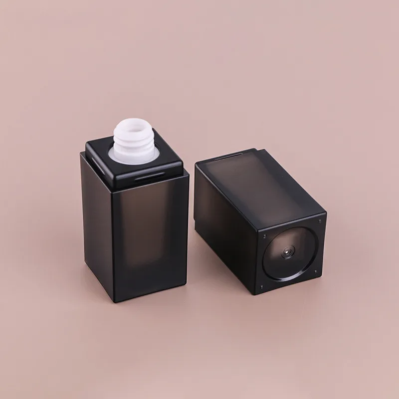 10/30pcs 15ml Acrylic Lotion Bottle Dropper Bottle Matte Black Empty Bottle Essential Oil /Serum /Tattoo Color Container