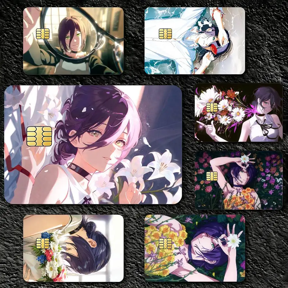 

C-Chainsaw Man Cool R-Reze Sticker Decoration Creative Bank Card Bus Metro Waterproof Sticker