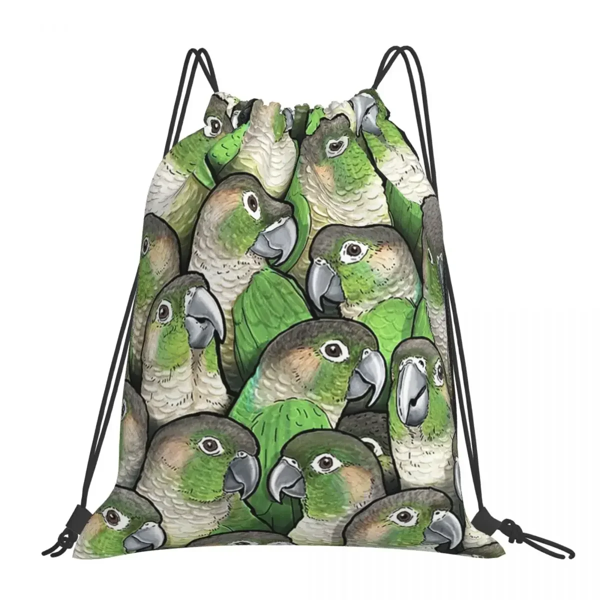 Green-cheeked Conures Backpacks Fashion Portable Drawstring Bags Drawstring Bundle Pocket Sports Bag BookBag Man Woman School