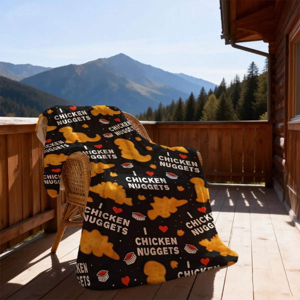 1pc Chicken Nugget And Dinosaur Shaped Flannel Throw Blanket - Cozy, Soft Fleece for Sofa, Bed, Travel, And Camping - Lightweigh