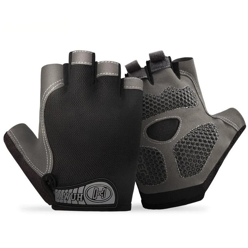 AliExpress MOONBIFFY Non-slip Anti Half Finger Gloves Motorcycle Gloves Elastic Shock Fitness Cycling Breathable Men Women Half Finger Gloves Bicycle