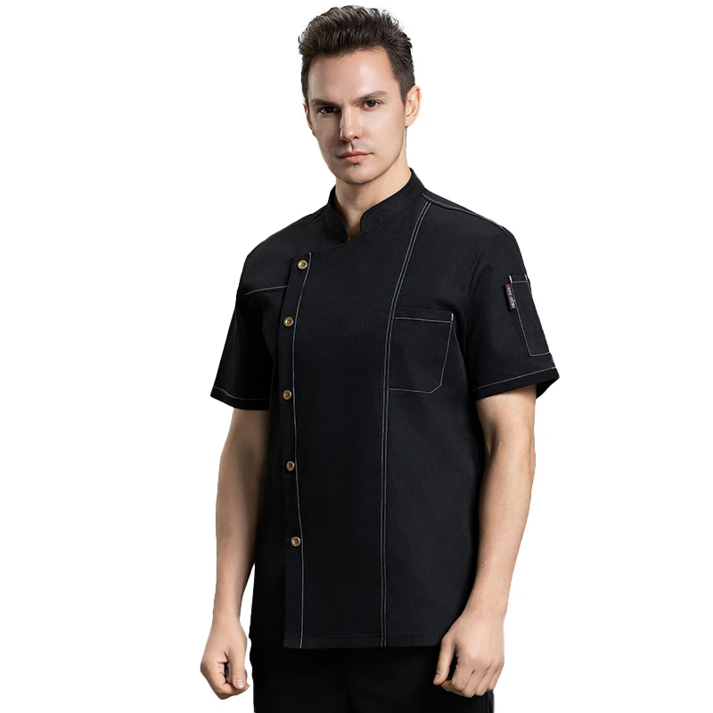 Female's Cafeteria Clothe Kitchen Uniform Cooking Coat Waiter Work Clothing Cook Jacket for Bakery Chef's Shirts for Men