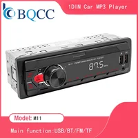 BQCC-reproductor estéreo de Radio para coche, reproductor MP3 Digital Bluetooth para coche, Radio FM, Audio estéreo, música, USB/SD con entrada auxiliar integrada