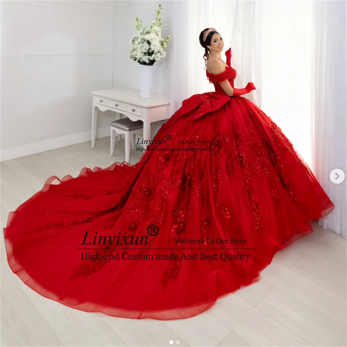 

Бальное платье по индивидуальному заказу, платья Quinceanera с 3D-платьями и аппликациями, кружевное мексиканское милое платье 16, с открытыми плечами, Vestidos De 15 Anos