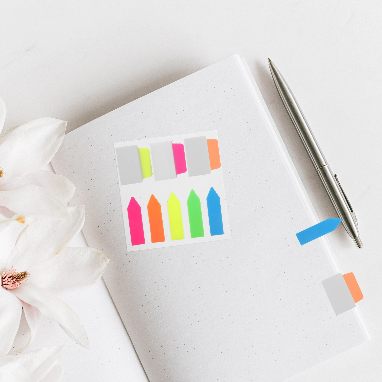 

5Sets Colorful Sticky Page Tags Book Annotation Supplies Safe Material Practical for Home School Office Use