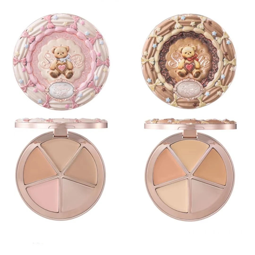 Flower Knows The Sweetie Bear Collection maquillage coffret cadeau fard à paupières scintillant longue durée correcteur mat Blush rouge à lèvres Kit